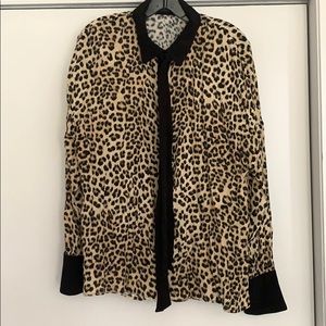 Zara Leopard Blouse
